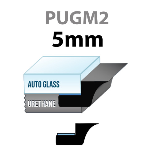 Raamlijst rubber met waterkering 5mm