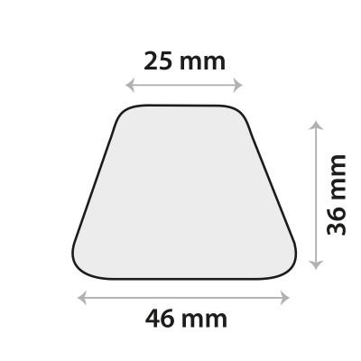 Sensor gel sticker 46x36mm, trapezium