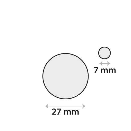 Sensor gel stickers Ø 27mm en Ø 7mm, rond