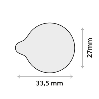 Sensor gel pad 27 x 33,5mm Druppelvorm