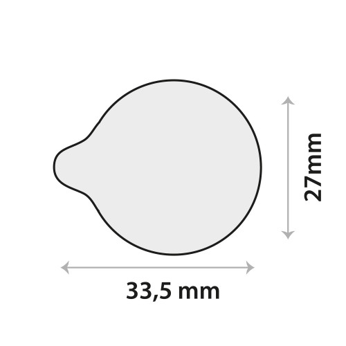 Sensor gel pad 27 x 33,5mm Druppelvorm