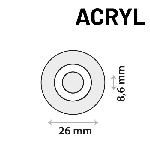 Sensor sticker zelfklevend acrylgel Ø 28mm en Ø 8,6mm
