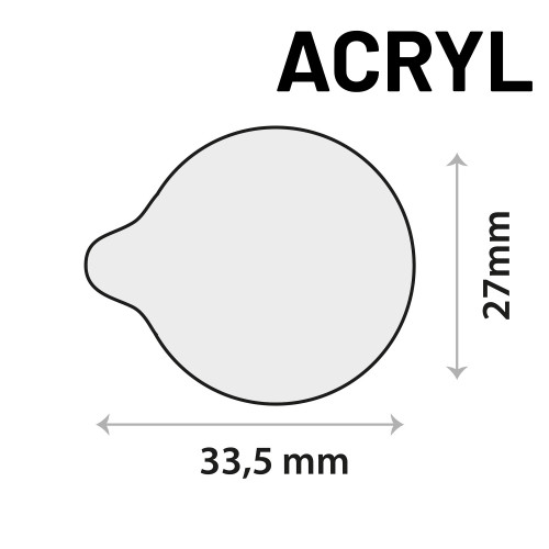 Sensor sticker zelfklevend acrylgel druppelvorm 27mm x 32,5mm