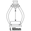 Ruitenwisserlichter groot, diam. 0-45mm, L 60mm